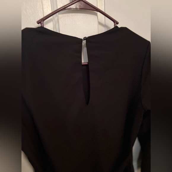 LULUS Black Bell Sleeve Tie Dress, Size S - Picture 7 of 7